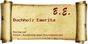 Buchholz Emerita névjegykártya